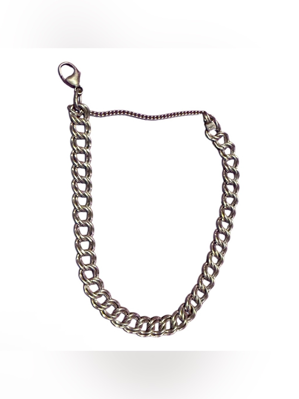 James Avery Double Curb Chain Charm Bracelet 925 EUC